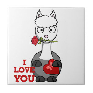i kärlek you alpaca kakelplatta