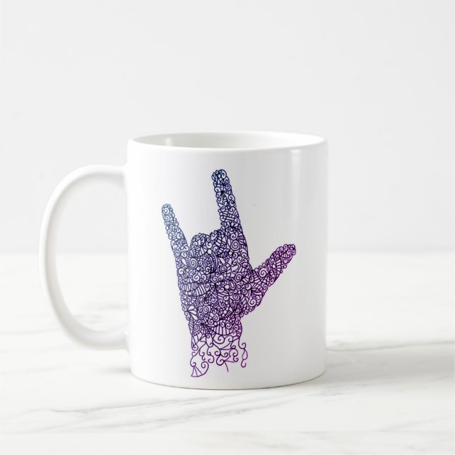 "I Kärlek You" American Sign Language Mugg (Vänster)