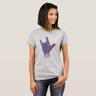 "I Kärlek You" Amerikanska teckenspråk T-Shirt
