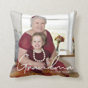 I kärlek You Anpassningsbar Photo Personlig Grandm Kudde