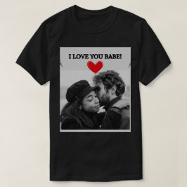 I Kärlek You Babe Black Kort-Sleeve Manar 8-Shirt T Shirt