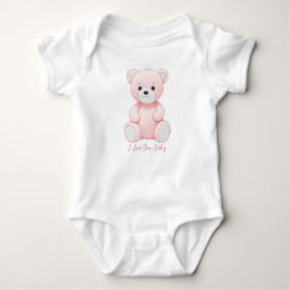 I Kärlek You Baby Rosa Bear CudelyToy Baby Bodykos T Shirt