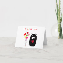 "I kärlek you" Bear Valentine Kärlek kort