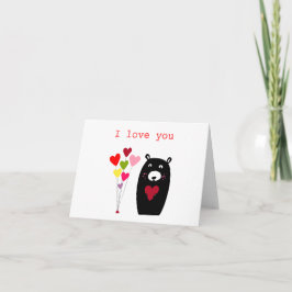 "I kärlek you" Bear Valentine Kärlek kort