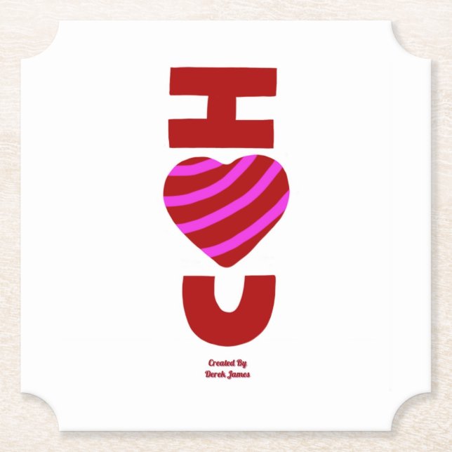 I Kärlek You Biljett Papper Underlägg (Framsida)