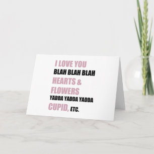 I Kärlek You Blah Blah Blah Helgkort