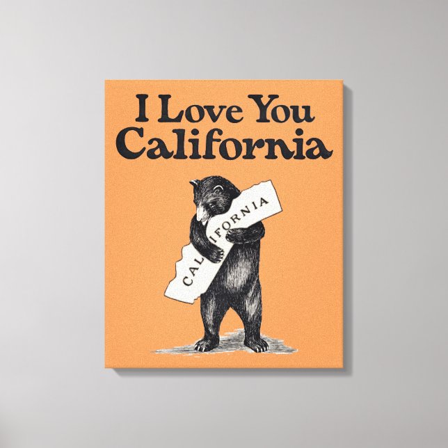 I Kärlek You California Bear Hug Canvastryck (Framsida)