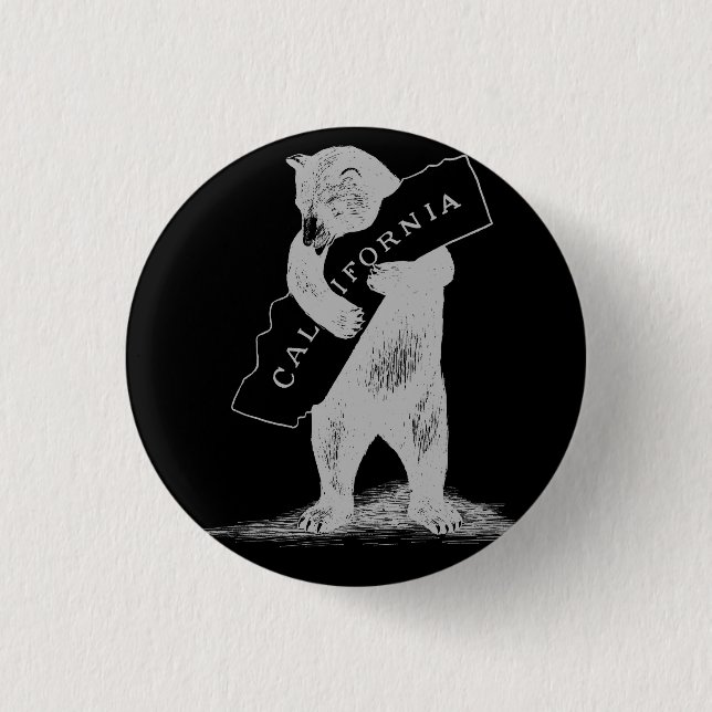 I Kärlek You California—Black and Silver Knapp (Framsida)