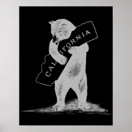 I Kärlek You California—Black and Silver Poster