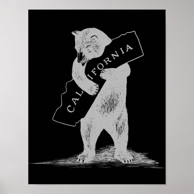 I Kärlek You California—Black and Silver Poster (Framsidan)