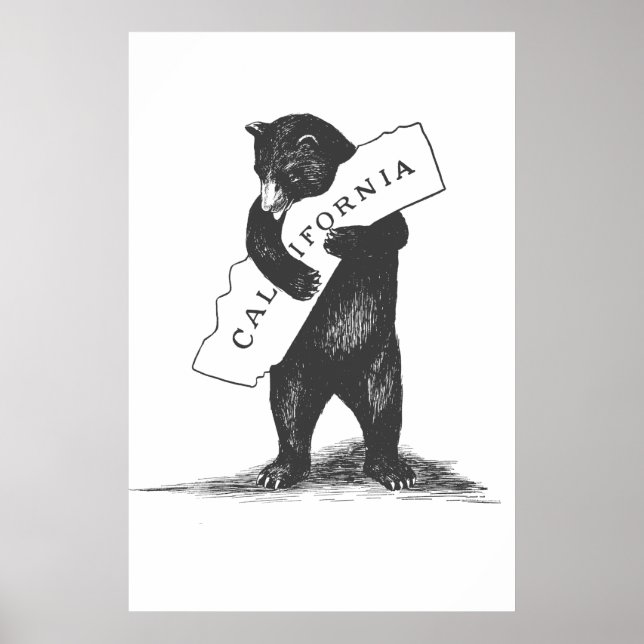 I Kärlek You California Black & White Poster (Framsidan)