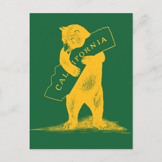 I Kärlek You California - Grönt och Guld Vykort (Framsida)