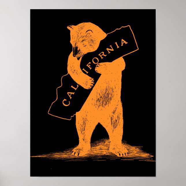 I Kärlek You California - Orange och svart Poster (Framsidan)