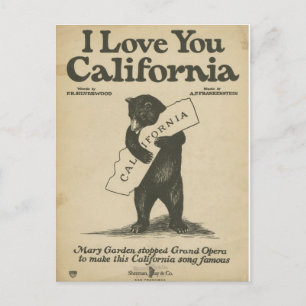 I Kärlek You California vycard Vykort