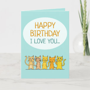 I Kärlek You Cat Person Grattis på födelsedagen Hä Kort