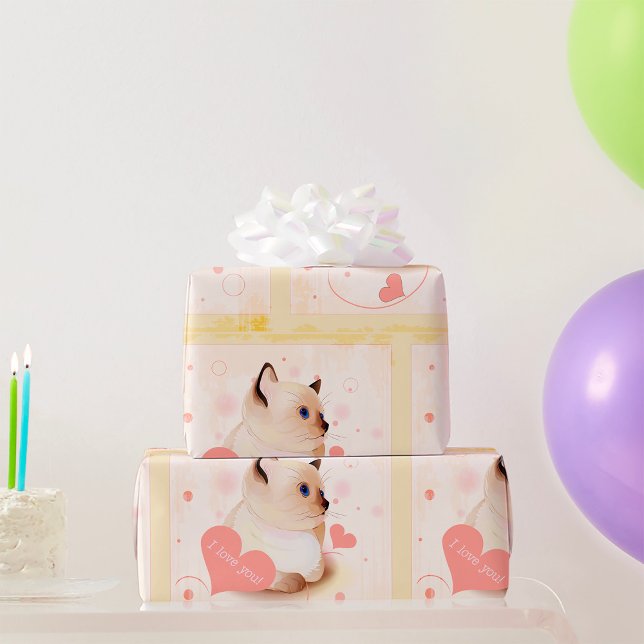 I Kärlek You Cat Presentpapper (Skapare uppladdad)