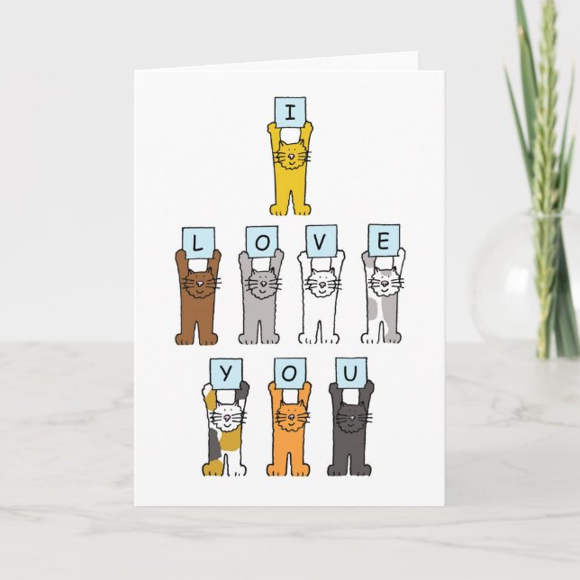 I Kärlek You Cats Helgkort (Framsida)