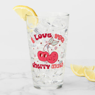 I Kärlek You Cherry Mch Cute & Punny Cherry Glaskopp