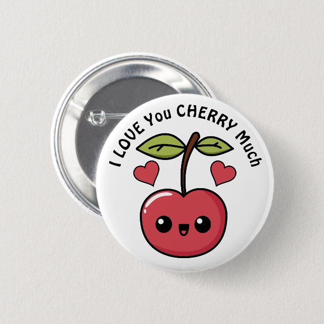 I Kärlek You Cherry Mch Knapp (Framsida & baksida)