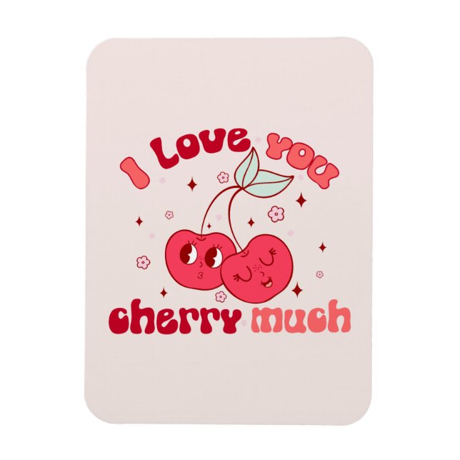 I Kärlek You Cherry Mch Magnet (Vertikal)