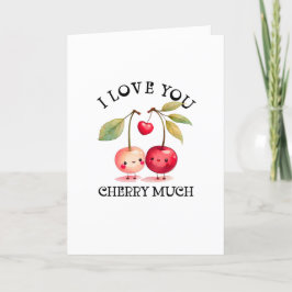 I Kärlek You Cherry Mycket Valentines day Helgkort