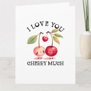 I Kärlek You Cherry Mycket Valentines day Kort