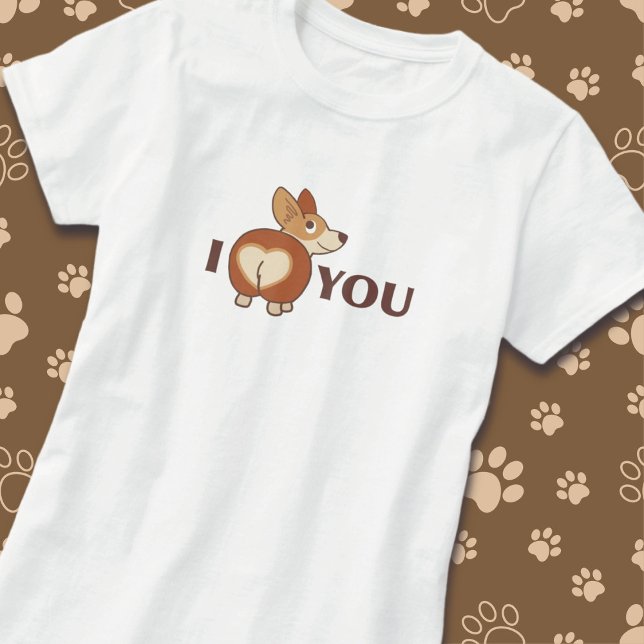 I kärlek You Corgi Hund T-Shirt (Skapare uppladdad)