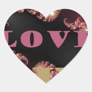 I Kärlek You Cosmic Constellellation Mönster Art D Hjärtformat Klistermärke