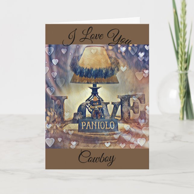 I Kärlek You Cowboy Kort (Framsida)