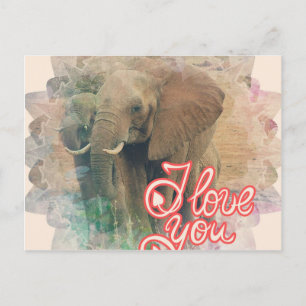 I Kärlek You Elephants Vykort