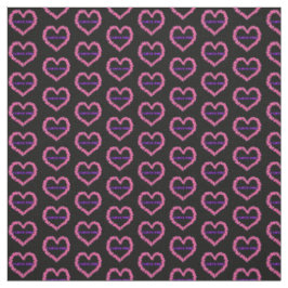 I Kärlek You Fabric Black Background Tyg