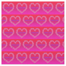 I Kärlek You Fabric Rosa Background Tyg