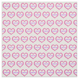 I Kärlek You Fabric White Background Tyg