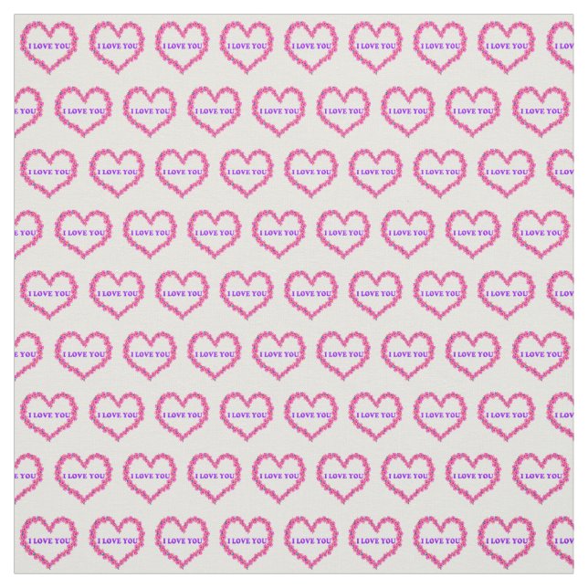 I Kärlek You Fabric White Background Tyg (Provkarta)