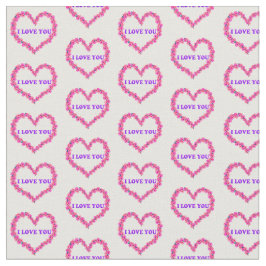 I Kärlek You Fabric White Background Tyg