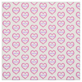 I Kärlek You Fabric White Background Tyg