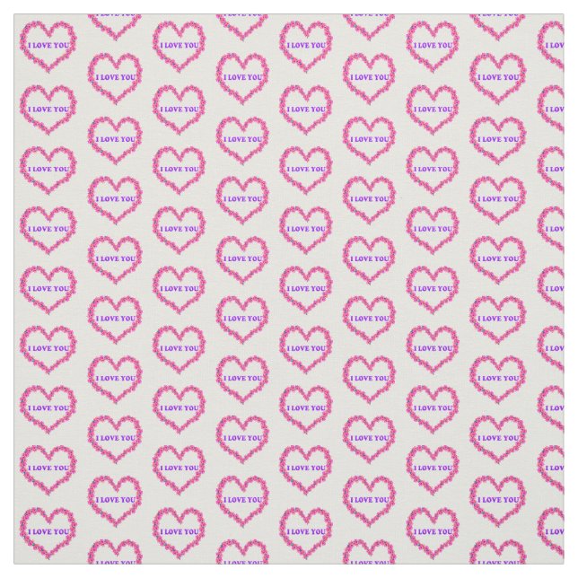 I Kärlek You Fabric White Background Tyg (Provkarta)