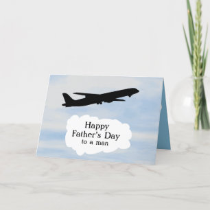 I Kärlek You Fars dag Pilot Jet Flygplan som flyge Kort
