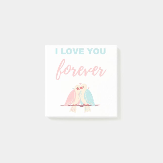 I Kärlek You Forever White Post-it Block (Framsida)