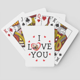 "I kärlek you"-fotot på Valentine anpassningsbar Casinokort