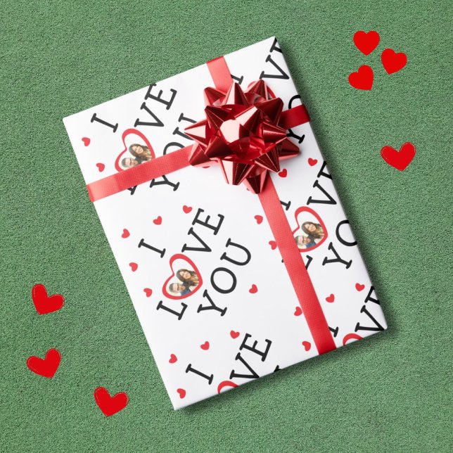 "I kärlek you"-fotot på Valentine anpassningsbar Presentpapper (Skapare uppladdad)
