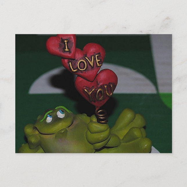 I Kärlek You Frog Postcard Vykort (Framsida)