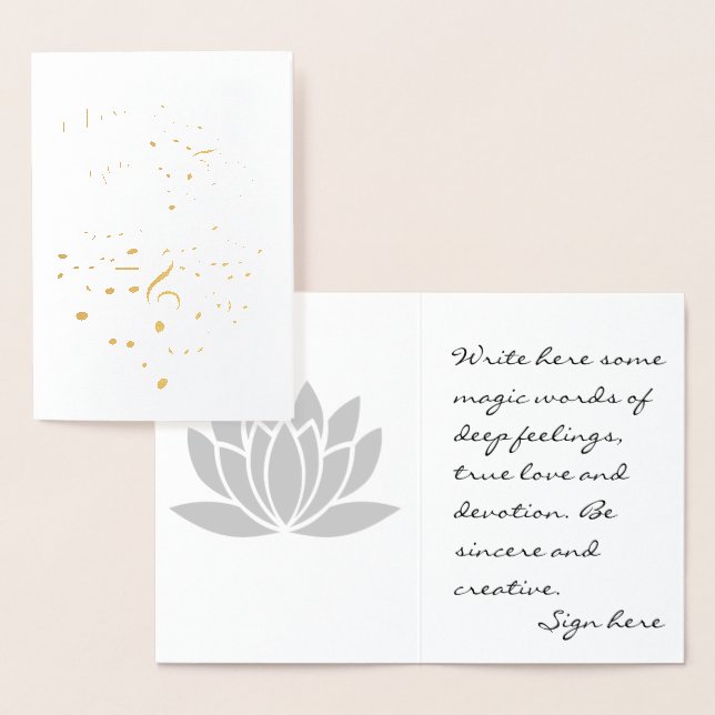 I Kärlek You Golden Heart, en av ett slag roligt Folierat Kort (Display)