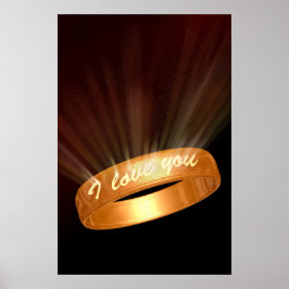 "I kärlek you" Golden Ring Poster