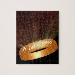 "I kärlek you" Golden Ring Pussel