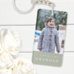 I Kärlek You Grandad Modern Sage Grönt 2 Photo<br><div class="desc">Personlig Anpassningsbar Foton I Kärlek You Grandad Modern Sage Grönt 2 Photo Keychain. Anpassa den med dina barnfoton på framsidan och baksidan.</div>