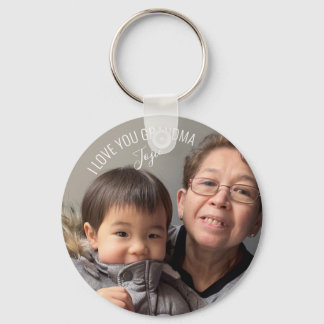 I Kärlek You Grandma Baby Photo Keychain Nyckelring