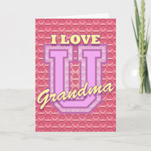 "I Kärlek You Grandma" Valentine Helgkort