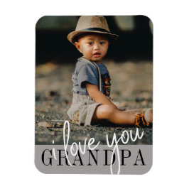I Kärlek You Grandpa Anpassningsbar Photo Magnet