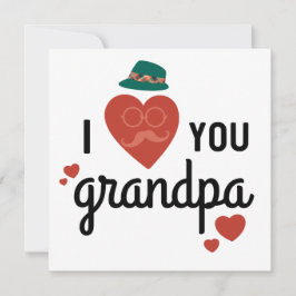 I Kärlek You Grandpa // Novelty Fars dag Blank Kort
